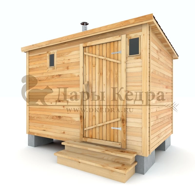 Каркасно-щитовая баня из кедра «Оптима»