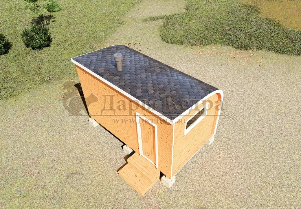 Баня «Парус» из кедра 4х2,2 метра